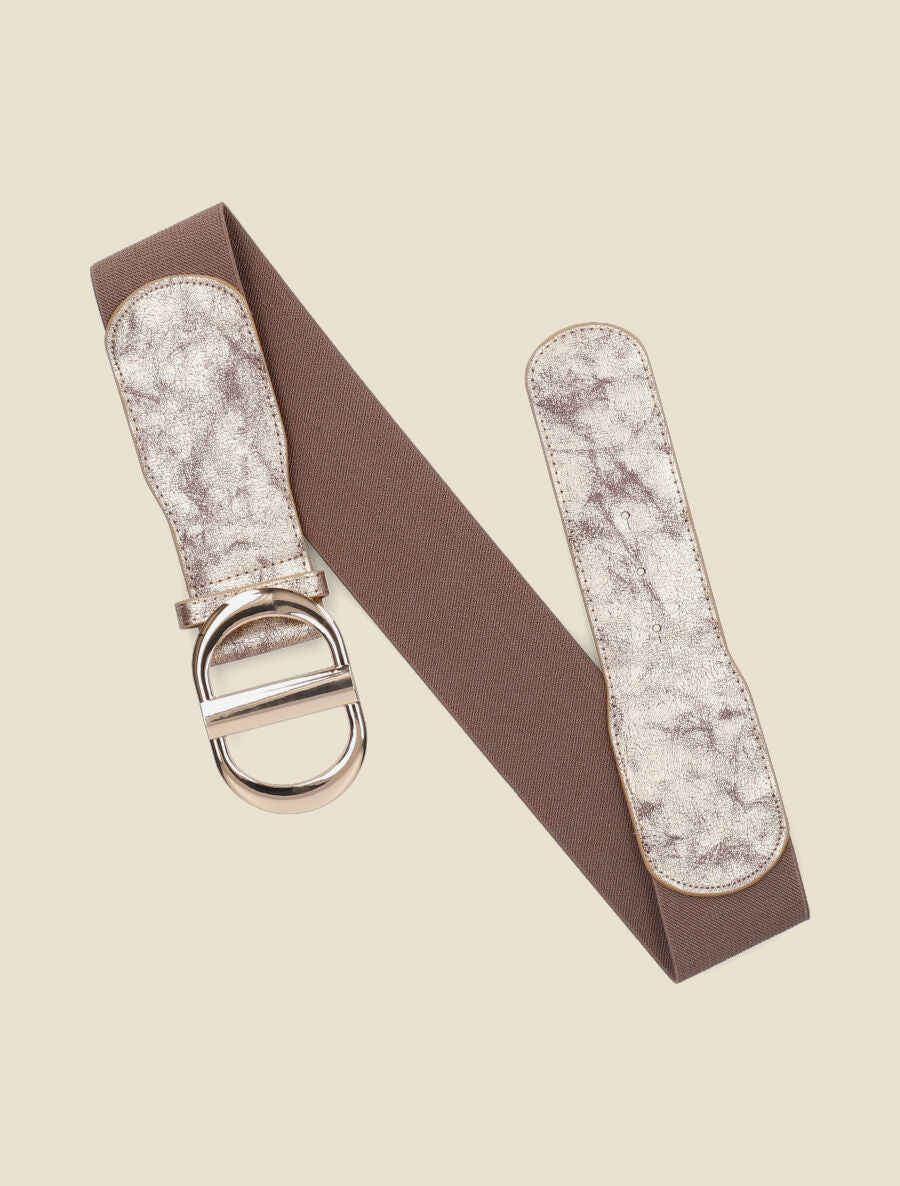 Ceinture extensible unie - Taupe - 1