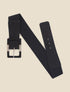Ceinture élastiquée en suédine - Noir - 1
