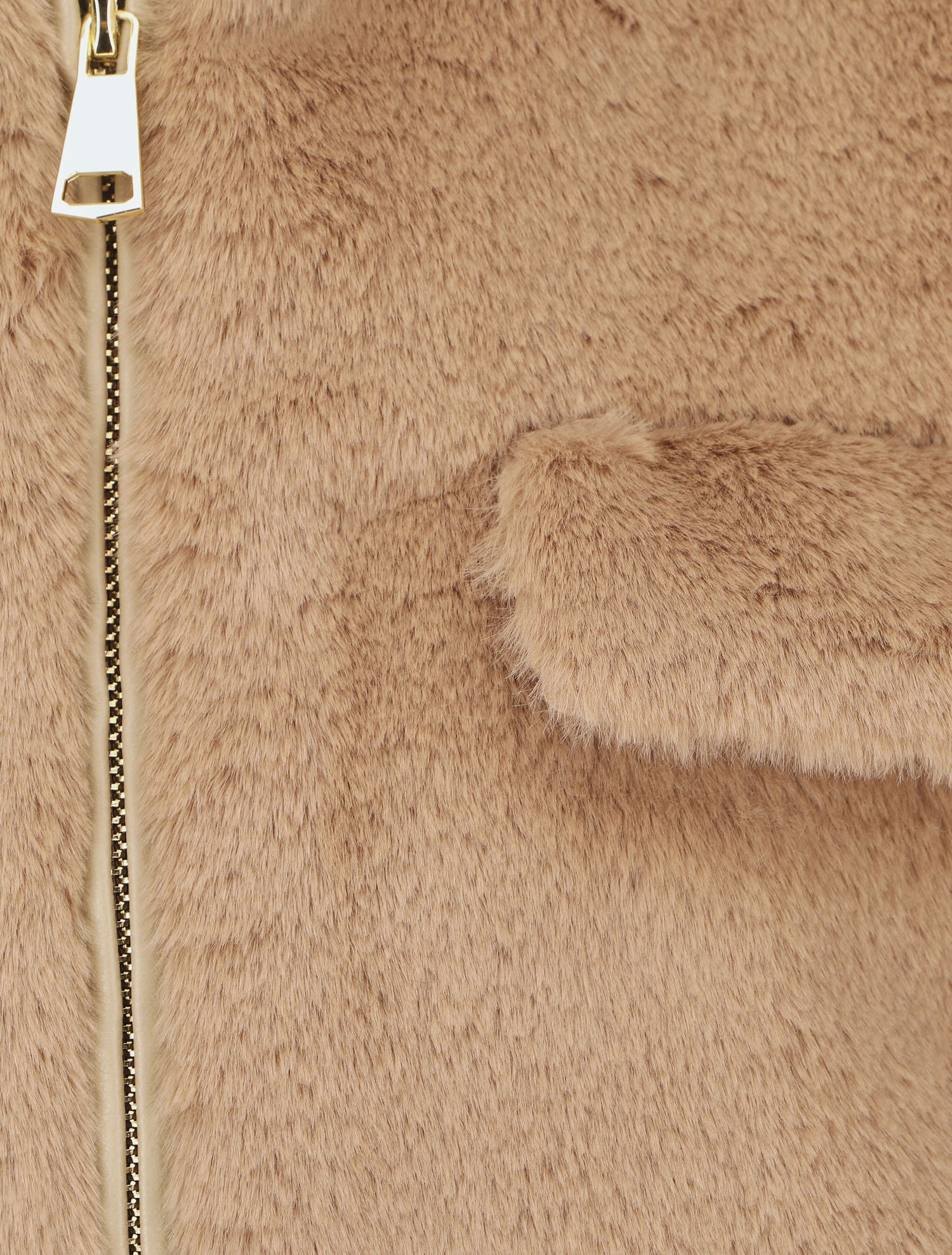 Veste sans manches en fausse fourrure - Taupe - 3