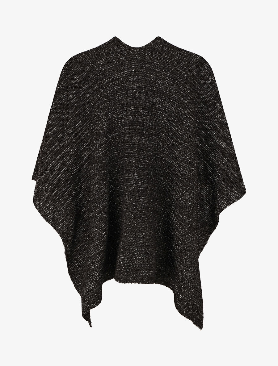 Châle irisé en maille - Noir - 2