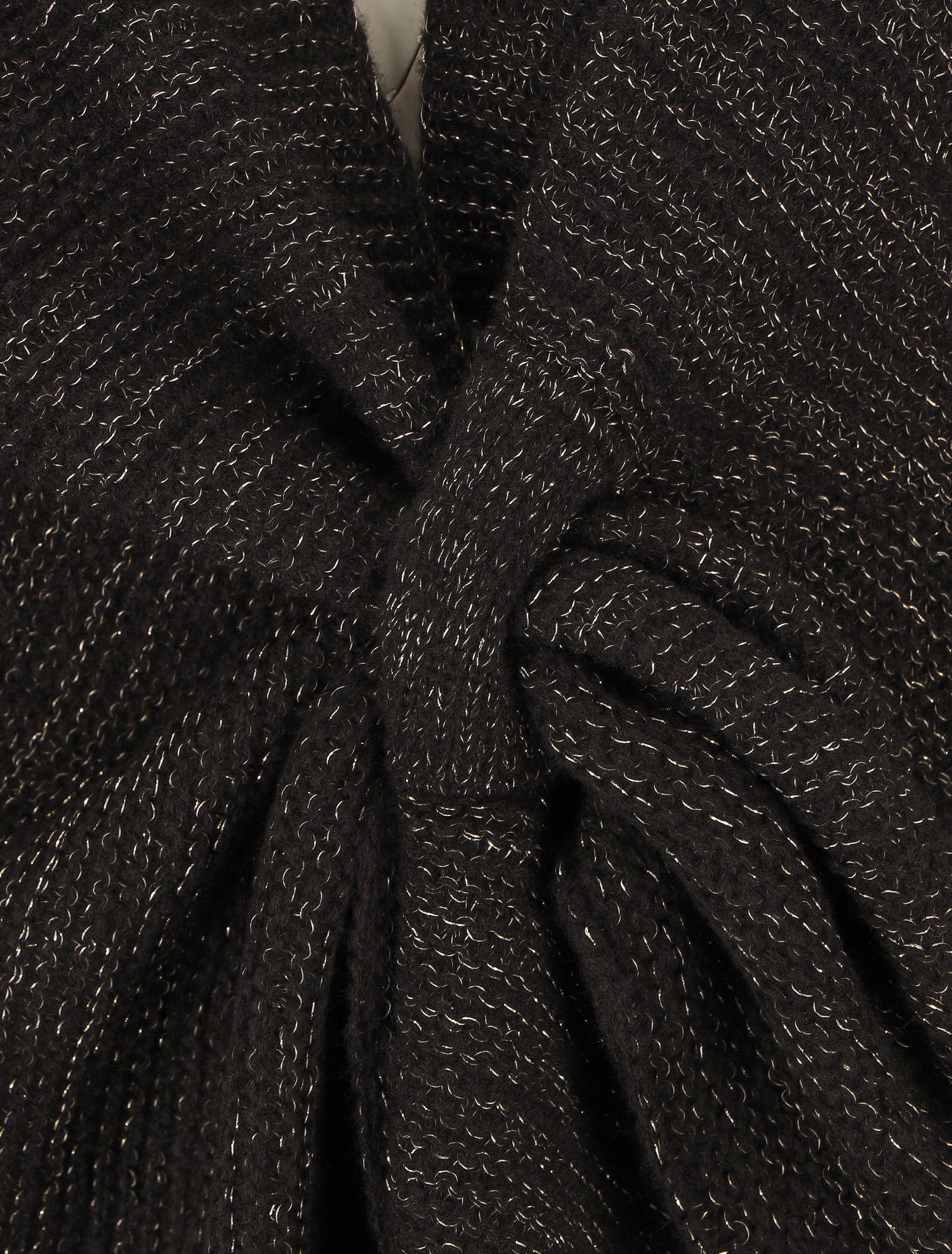 Châle irisé en maille - Noir - 3