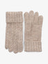 Gants en maille tressée - Beige - 1