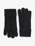 Gants en maille tressée - Noir - 2