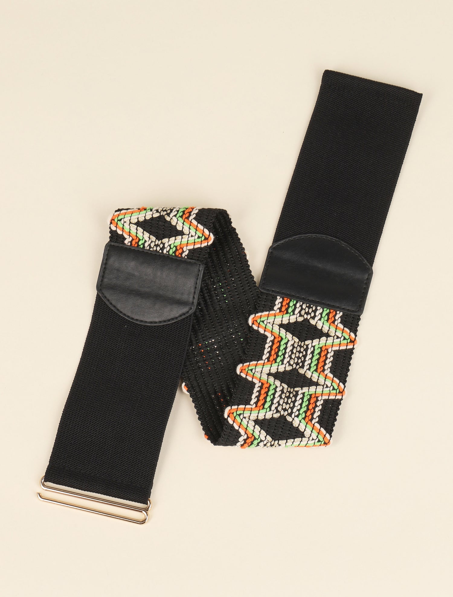 Ceinture stretch à motifs aztèques - Orange - 1