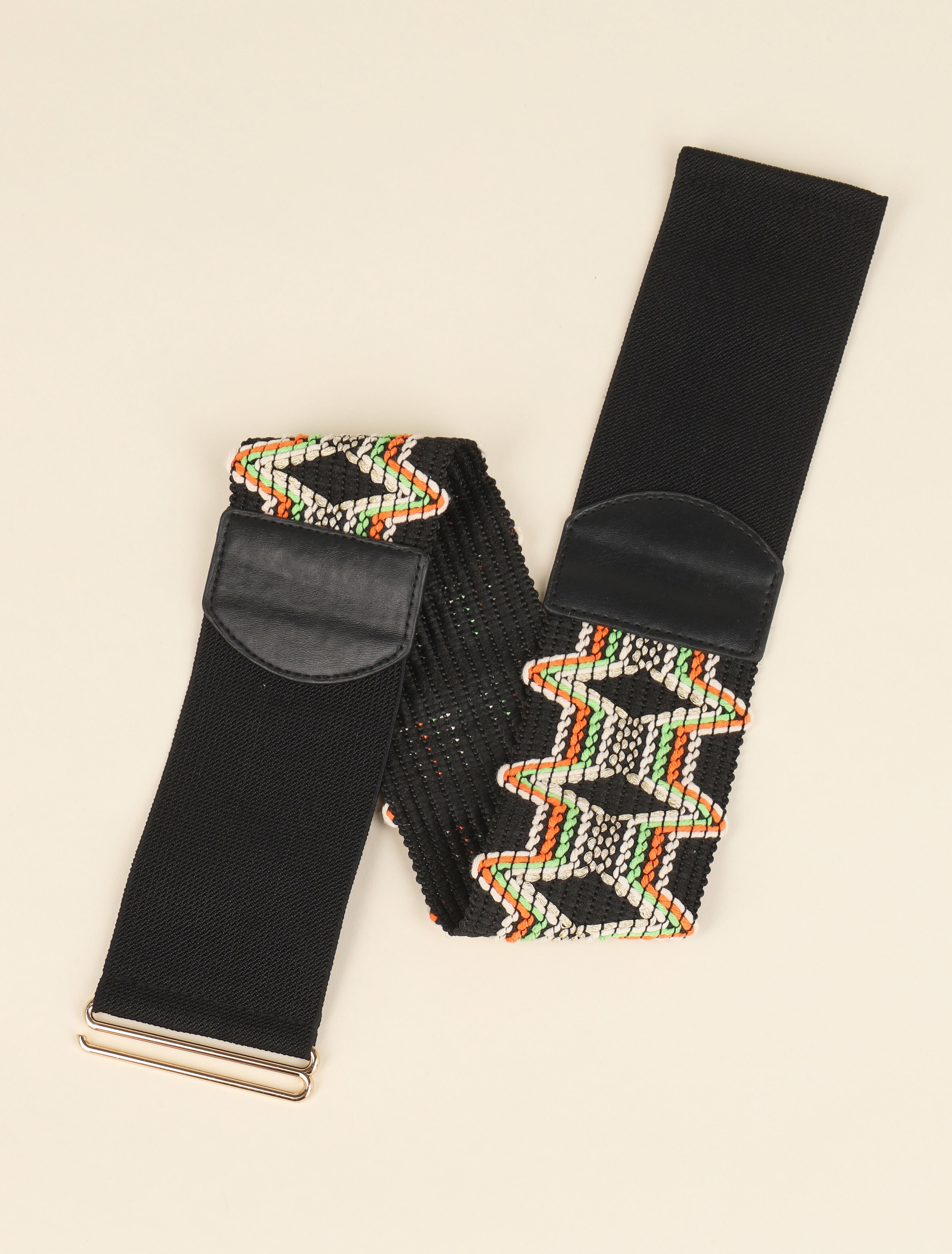 Ceinture stretch à motifs aztèques - Orange - 1