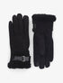 Gants fourrés en suédine - Noir - 2