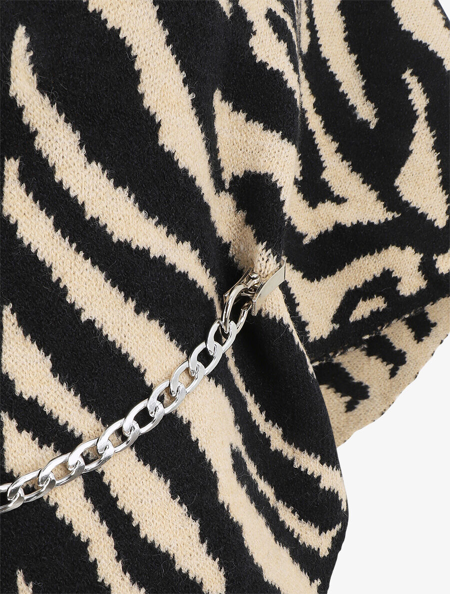 Châle motif tigré - Beige - 3