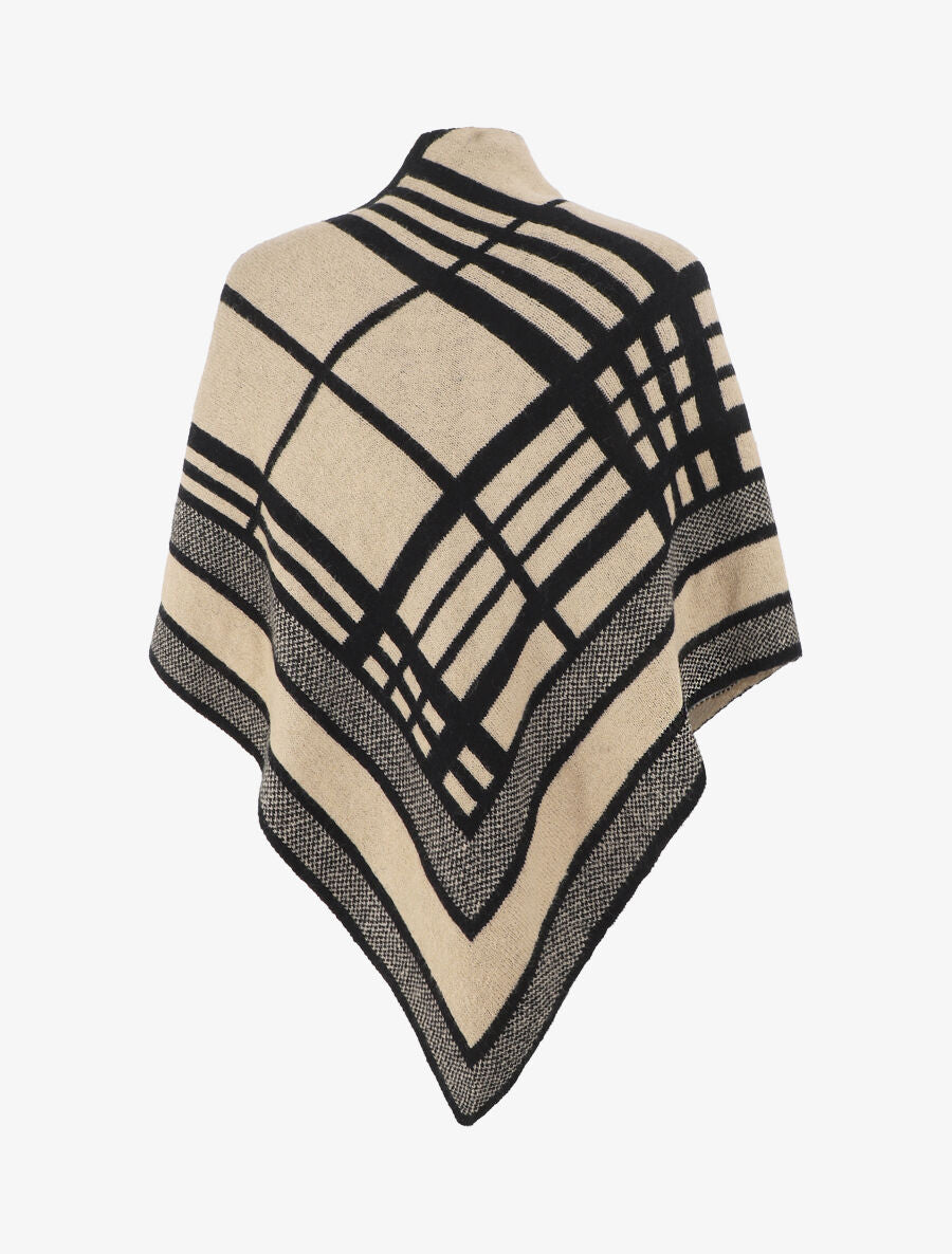 Châle motif géométrique - Taupe - 2