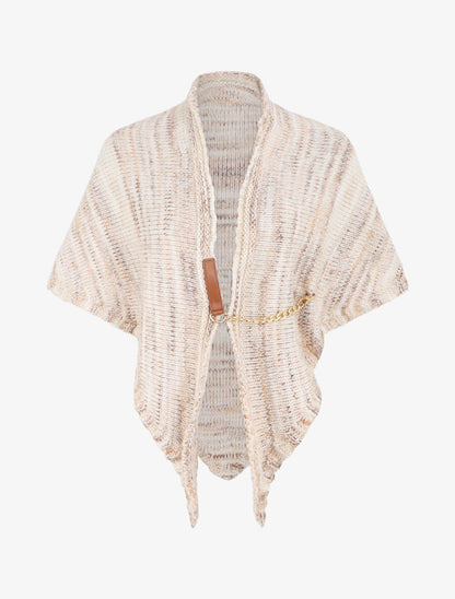 Châle en maille - Beige - 1
