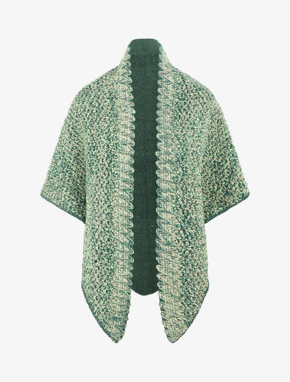 Châle uni reversible - Vert - 1
