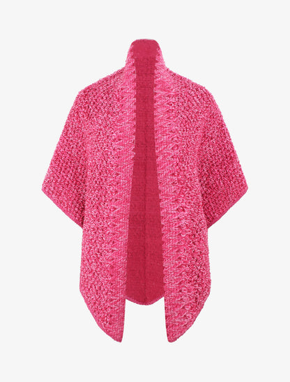 Châle uni reversible - Fushia - 1