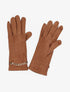 Gants en suédine à détail chaîne - Camel - 1