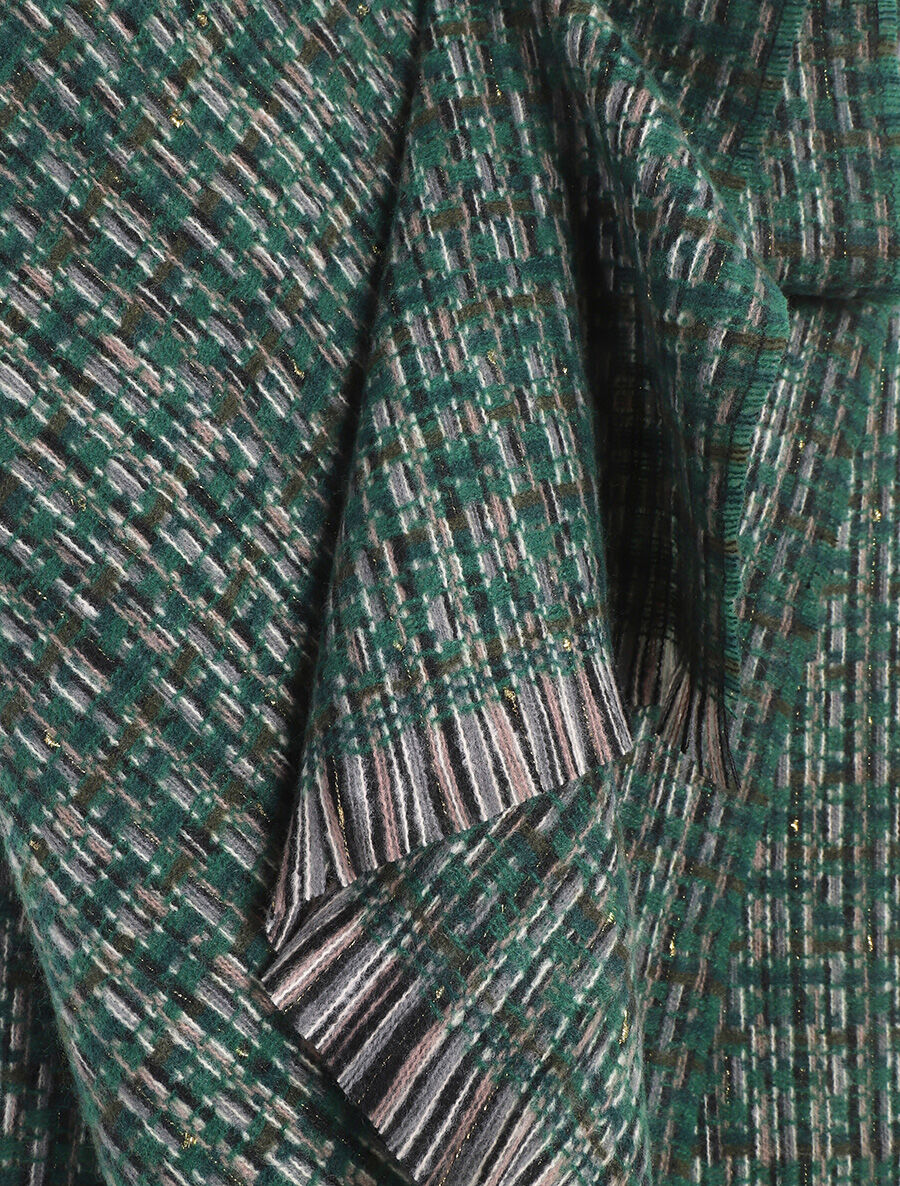 Echarpe à imprimé quadrillé irisé - Vert - 3