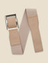 Ceinture élastiquée à boucle interlock - Taupe - 1