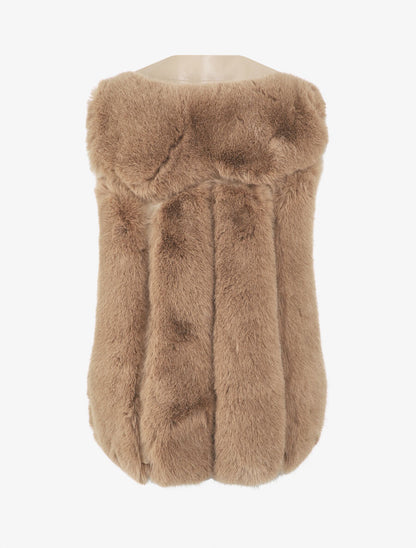 Veste bi-matière boutonnée - Taupe - 2