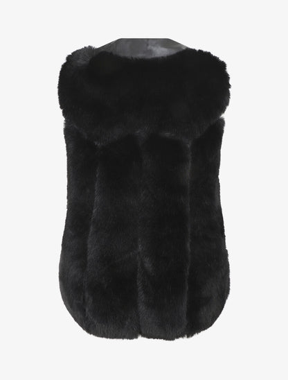 Veste bi-matière boutonnée - Noir - 2