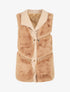 Veste sans manches à zips décoratifs - Camel - 1