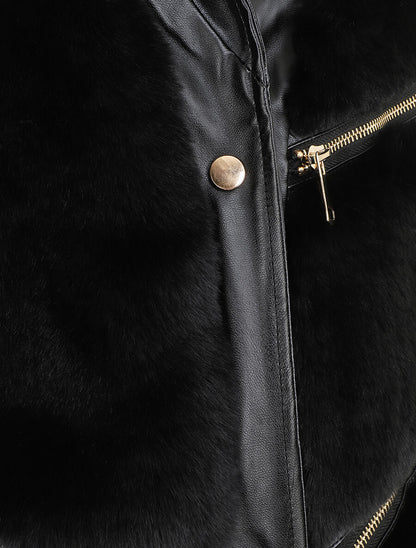 Veste sans manches à zips décoratifs - Noir - 3