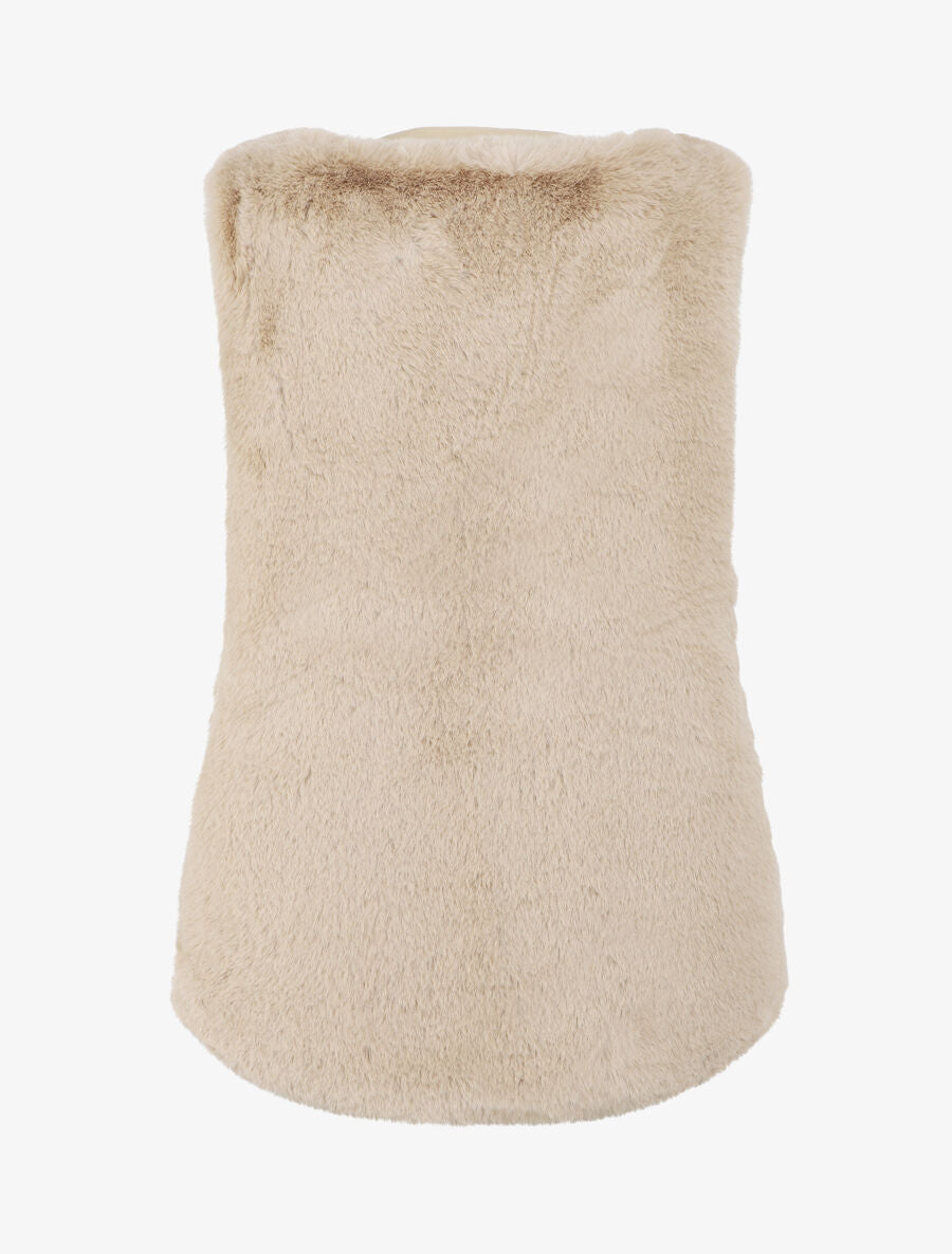 Veste sans manches à sangle décoratif - Beige - 2