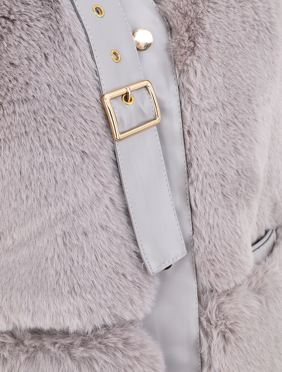 Veste sans manches à sangle décoratif - Gris - 3