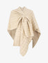 Châle à carreaux en laine mélangée - Beige - 1