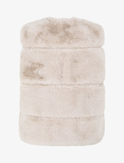 Veste sans manches en fausse fourrure - Beige - 2