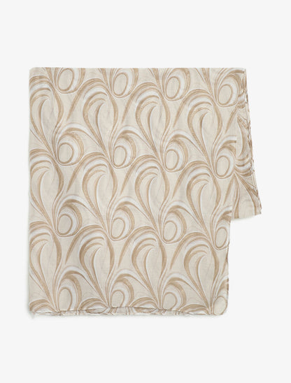 Foulard à imprimé vagues irisées - Beige - 2