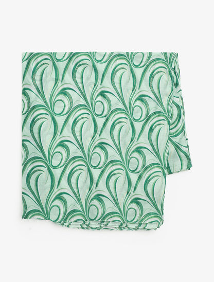 Foulard à imprimé vagues irisées - Vert - 2
