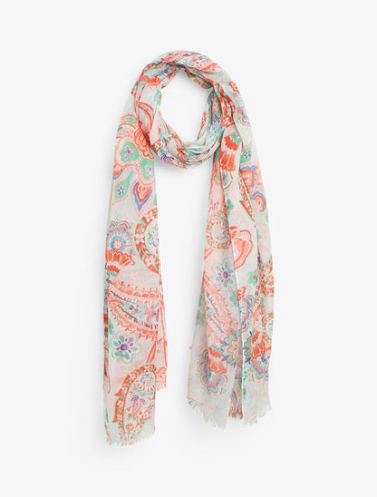Foulard imprimé cachemire - Orange - 4