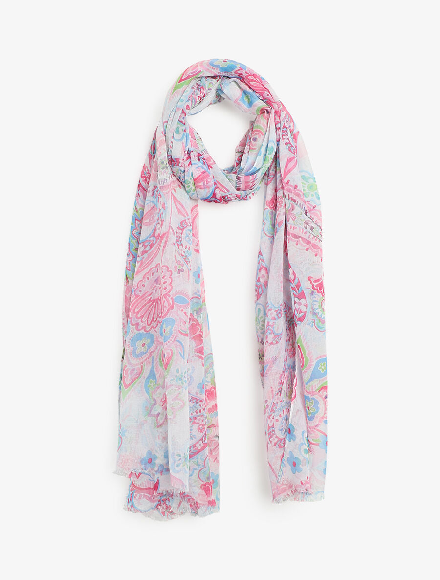 Foulard imprimé cachemire - Rose - 4
