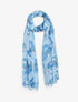 Foulard imprimé floral - Bleu - 4