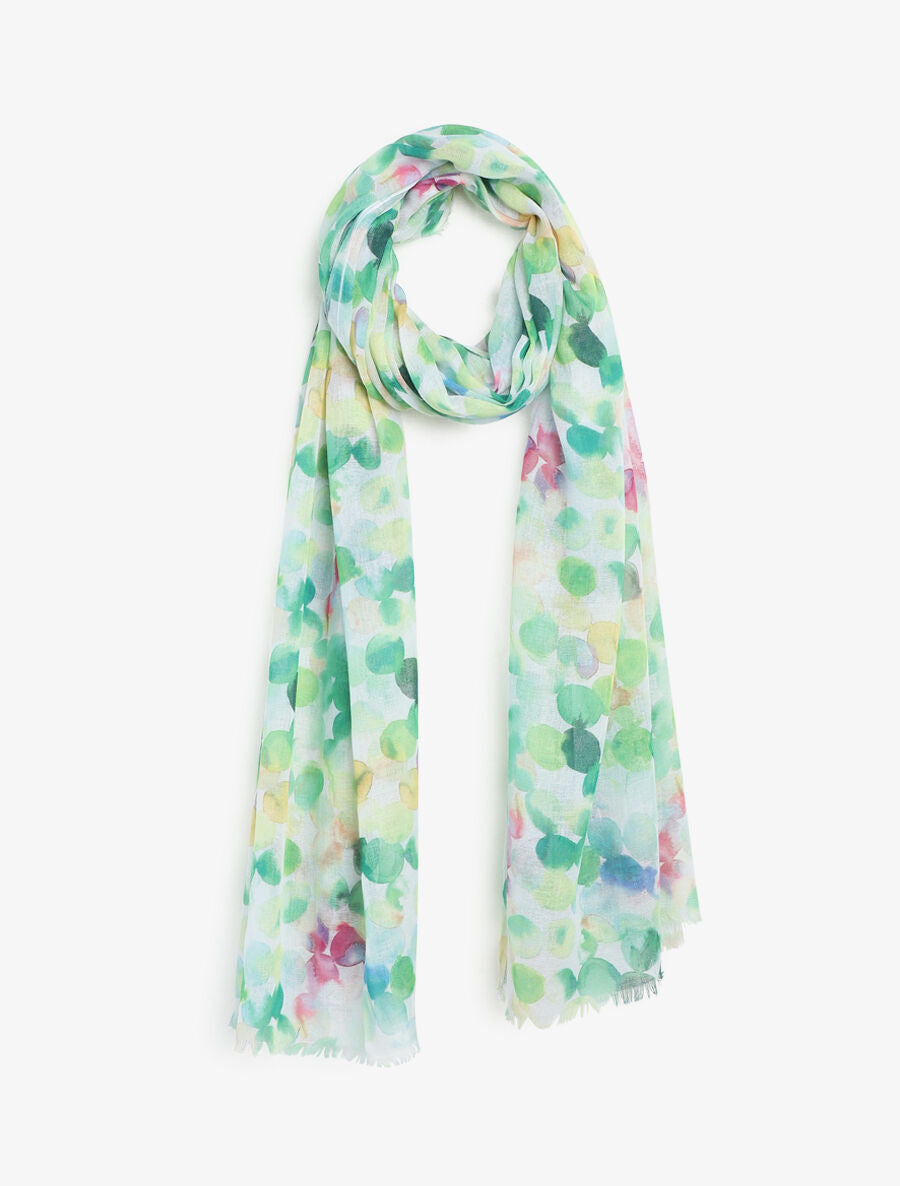 Foulard imprimé graphique - Vert - 1