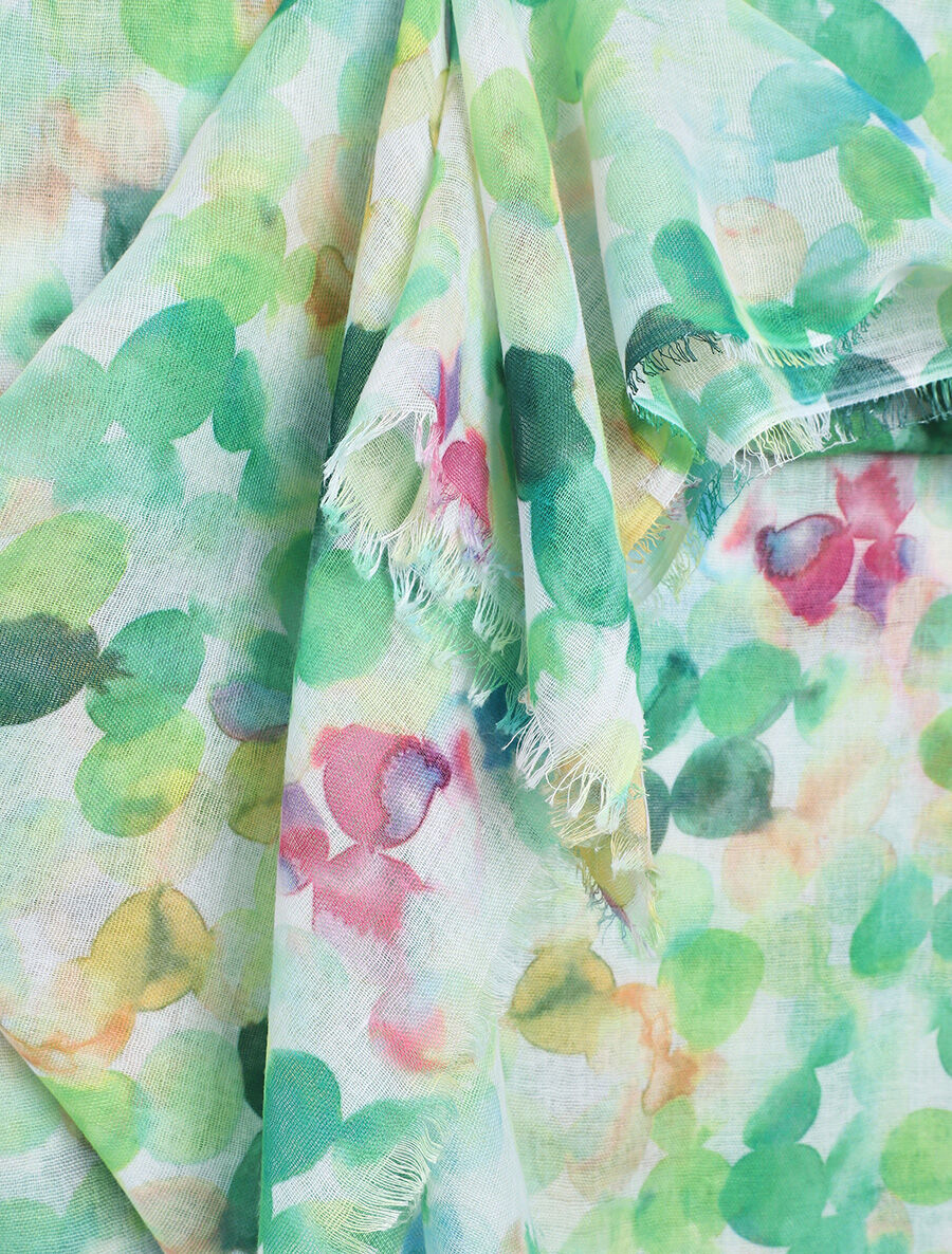 Foulard imprimé graphique - Vert - 3