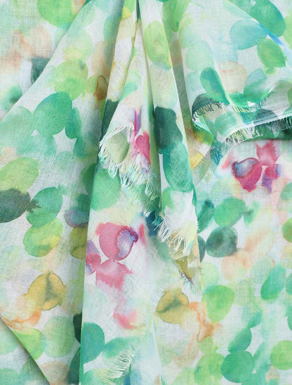 Foulard imprimé graphique - Vert - 3