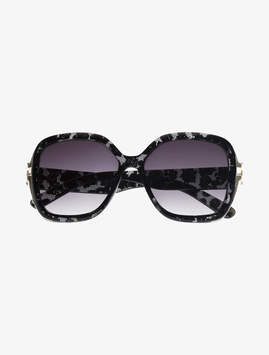 Lunettes de soleil rondes oversize - Gris - 2
