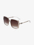 Lunettes de soleil oversize branches fantaisies - Beige - 3