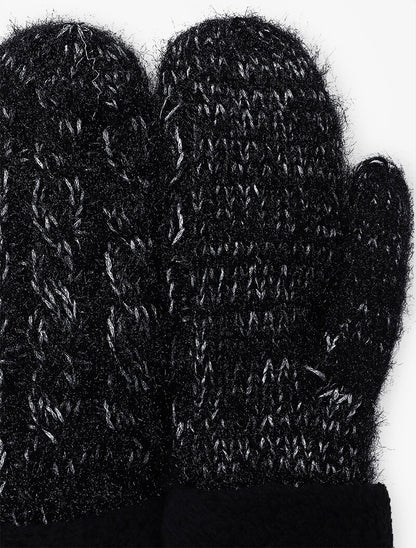 Moufles en maille irisés - Noir - 2