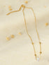Collier à billes et zircon blanc - Or - 1