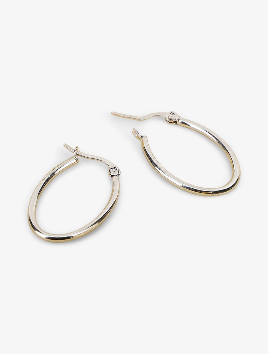 Petites créoles allongées - Argent - 4