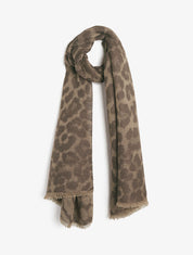 Foulard irisé imprimé guépard - Marron - 1