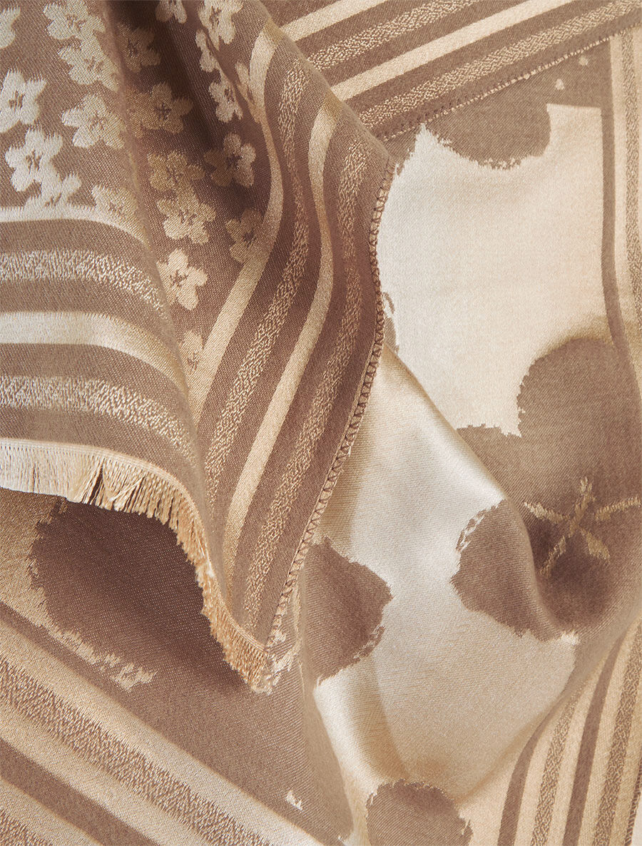 Echarpe imprimé floral - Taupe - 3
