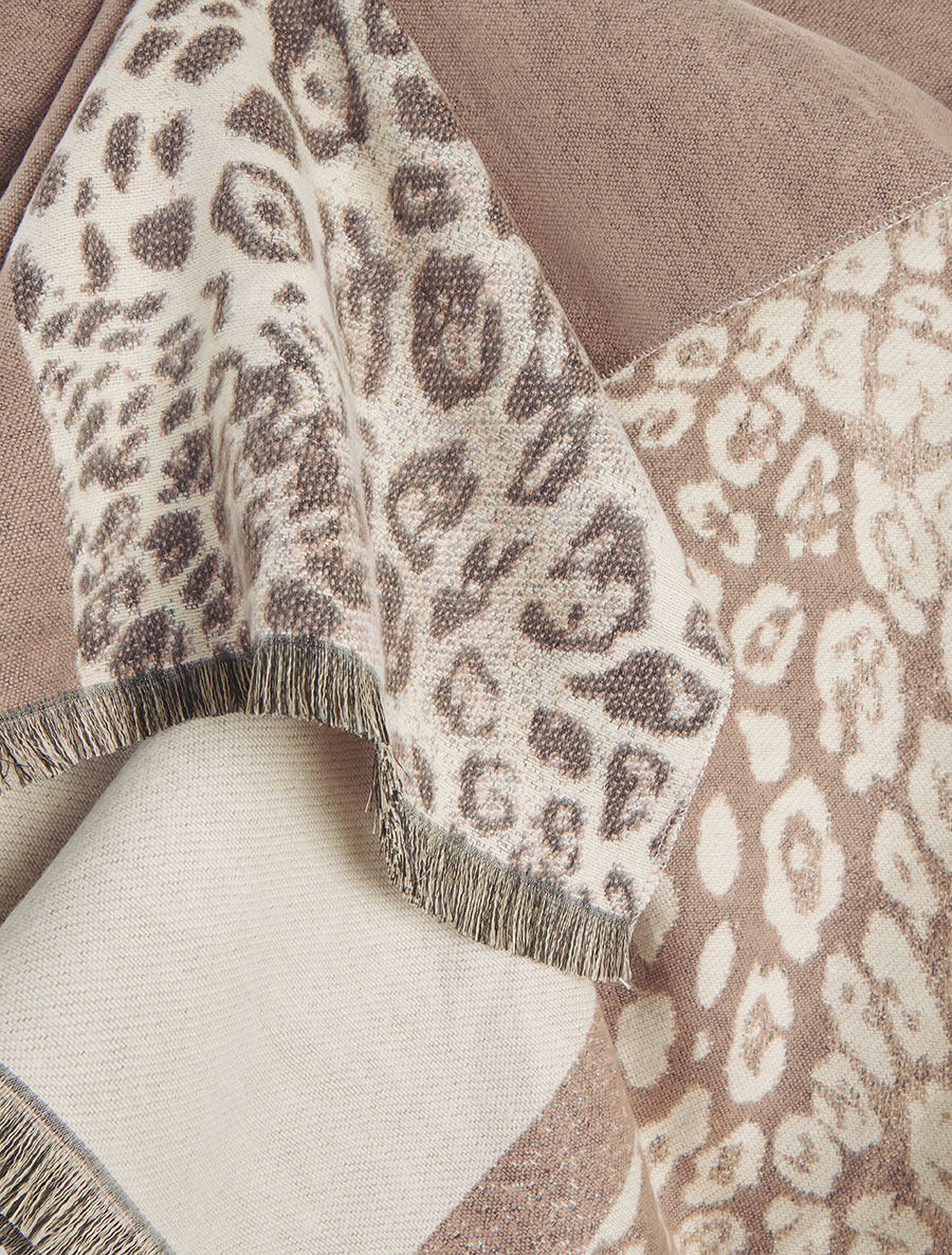 Echarpe à bandes léopard - Taupe - 3