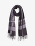 Foulard irisé bandes imprimées - Noir - 1