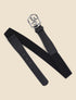Ceinture élastiquée à boucle fantaisie - Noir - 3