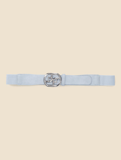 Ceinture élastiquée à boucle fantaisie - Bleu ciel - 2