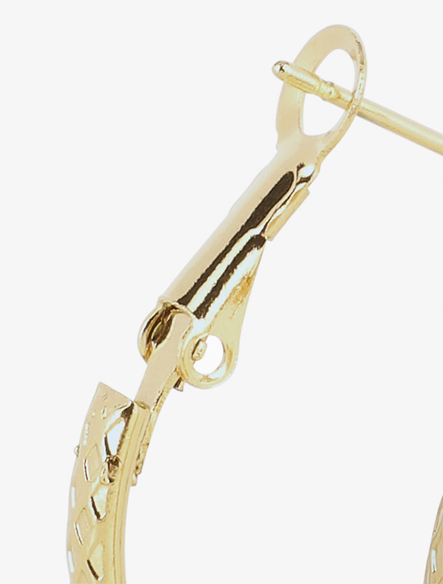 Créoles à motif mosaïque - Or - 3