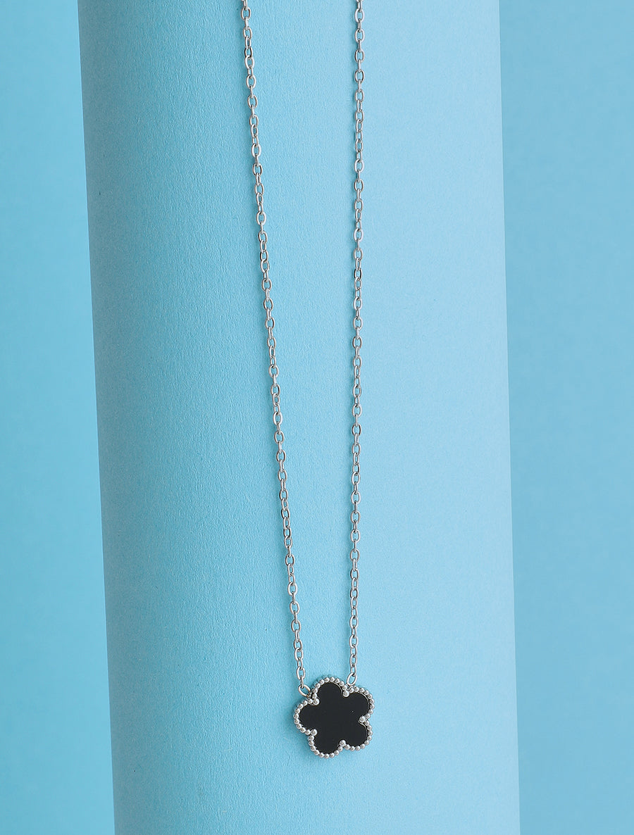 Collier à fleur - Noir - 1