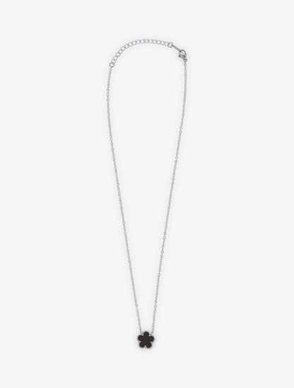 Collier à fleur - Noir - 2