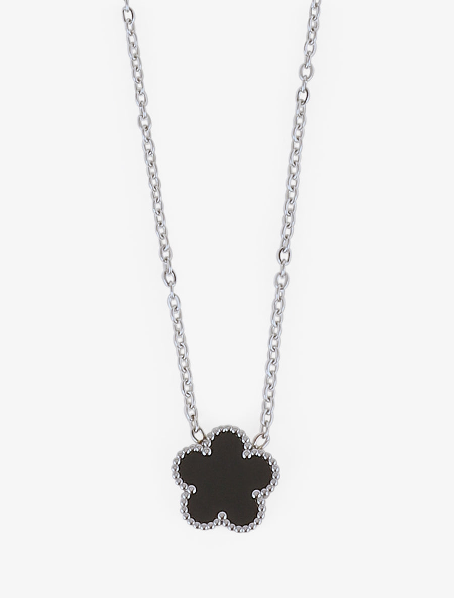 Collier à fleur - Noir - 3