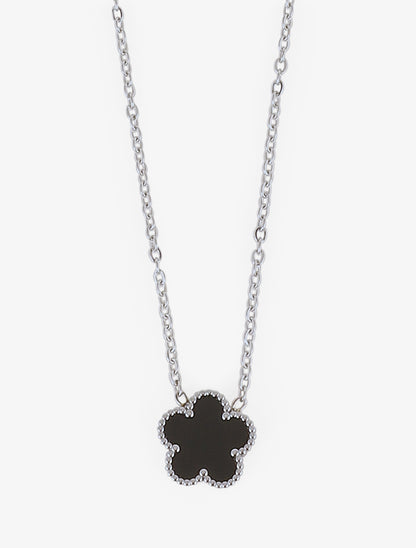 Collier à fleur - Noir - 3